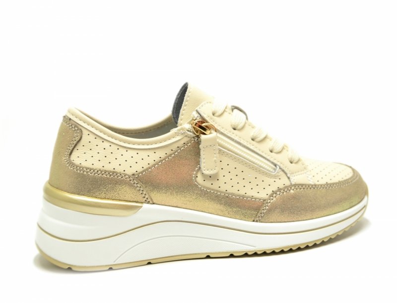 Półbuty sneakersy skóra 41 beżowe SOKOLSKI 391 beż skórzane