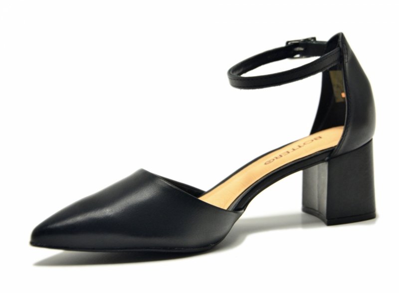 Czółenka 36 skórzane BOTTERO 354902 skóra czarne na pasek