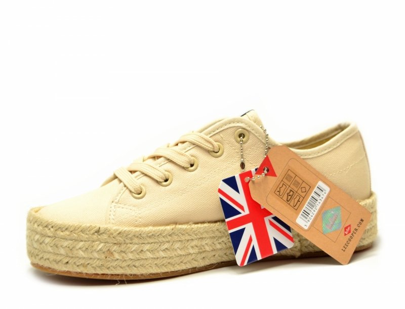 Półbuty espadryle 40 trampki LEE COOPER beżowe 3215 beż