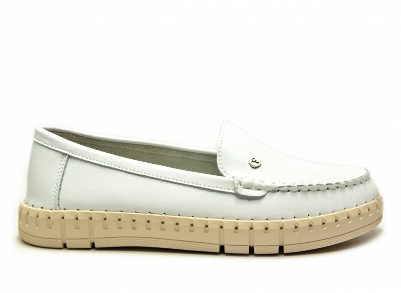 Mokasyny białe 38 skóra półbuty FILIPPO 7527 skórzane 
