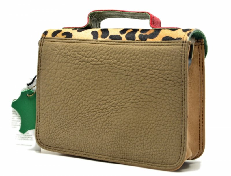 Torebka listonoszka OLIVKA skóra kolorowa skórzana 