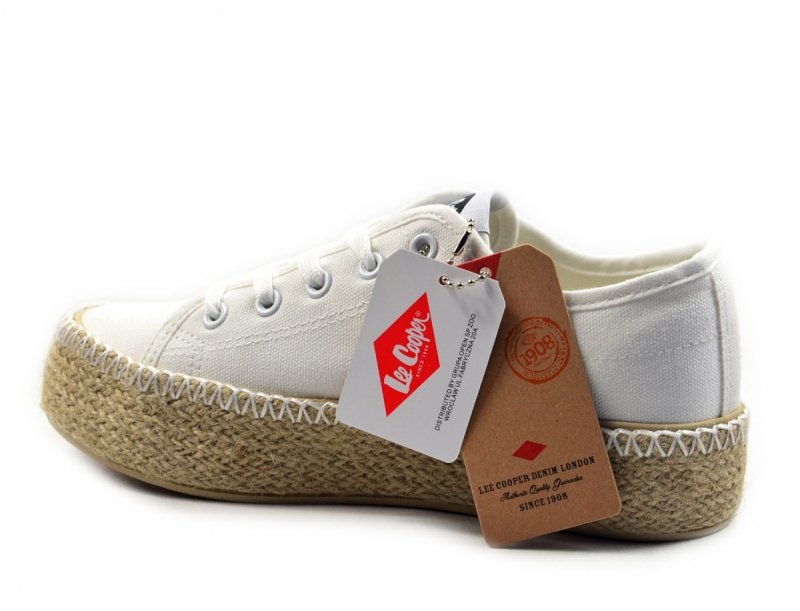 Półbuty espadryle 39 trampki LEE COOPER białe 2410