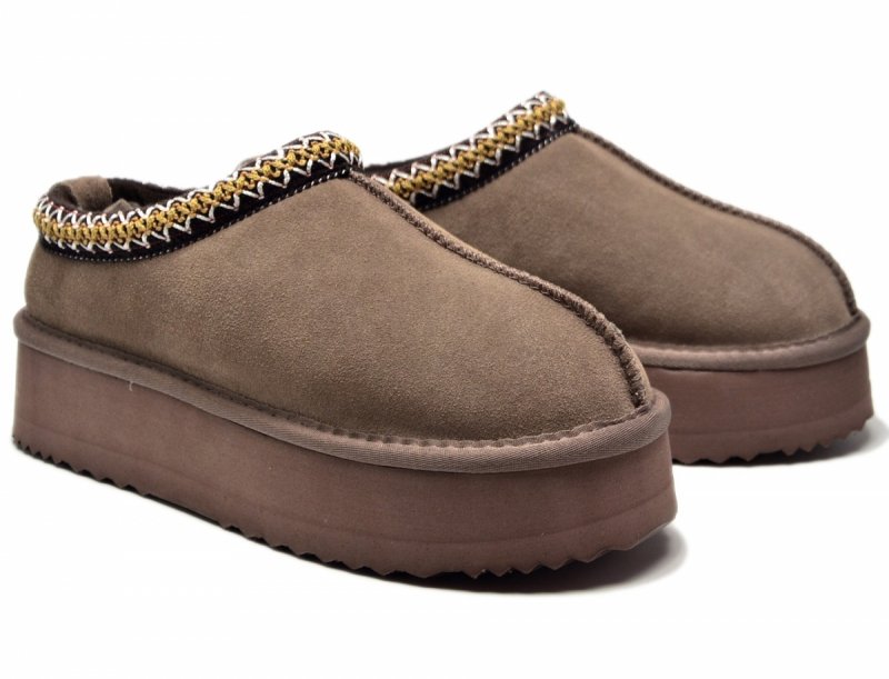 Śniegowce 40 VINCEZA 97960 skóra zamsz brązowe taupe