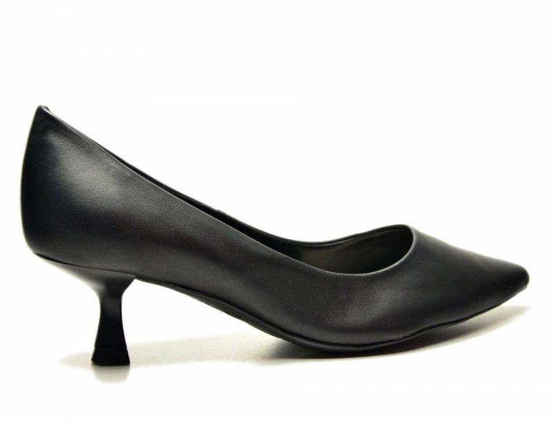 Czółenka 37 kaczuszki BOTTERO 365401 skóra czarne skórzane 