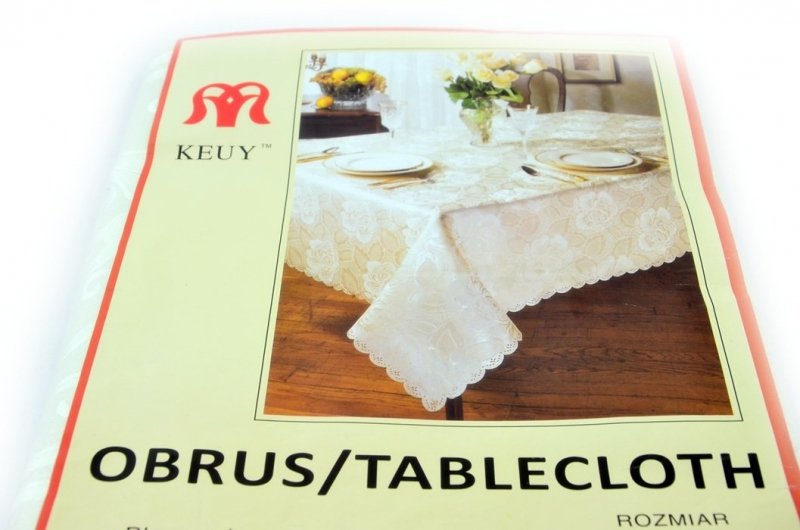Obrus plamoodporny KEUY ecri 160x220 ornament