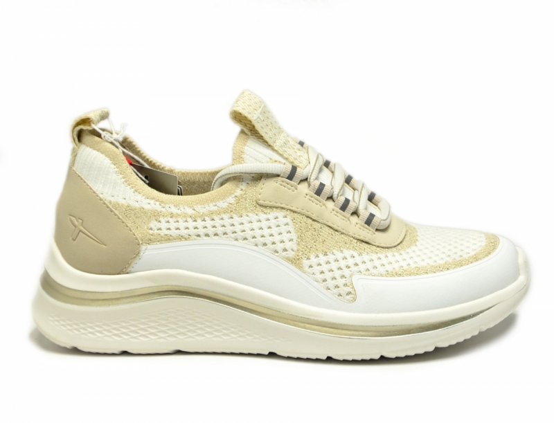Sneakersy 37 TAMARIS 83727 półbuty białe beżowe