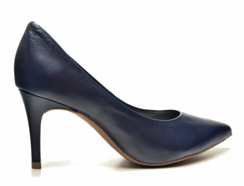 Czółenka 40 szpilki BOTTERO skóra granatowe sórzane granat