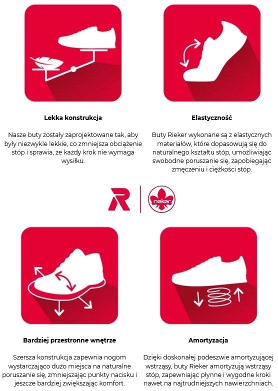 Półbuty sneakersy 41 RIEKER L8831 białe skóra damskie skórzane ażurowane