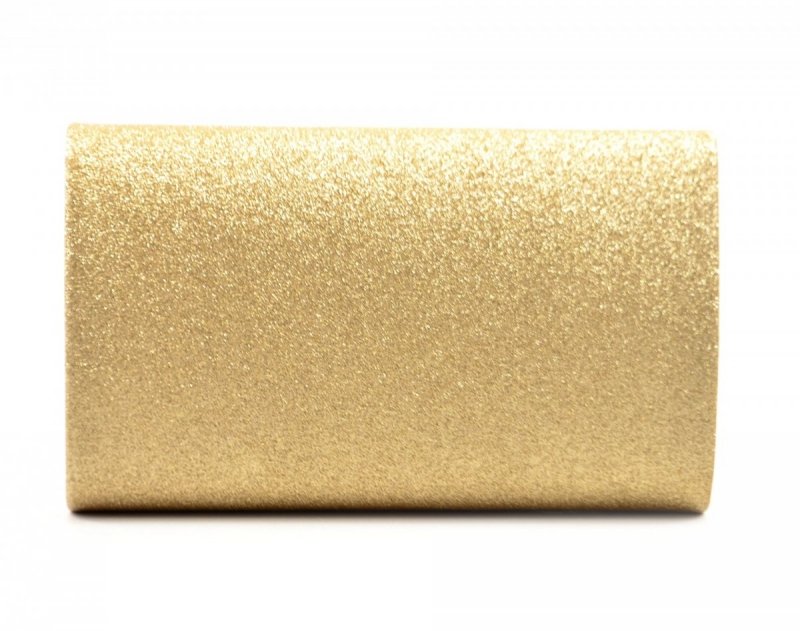TOREBKA kopertówka wizytowa złota brokat
