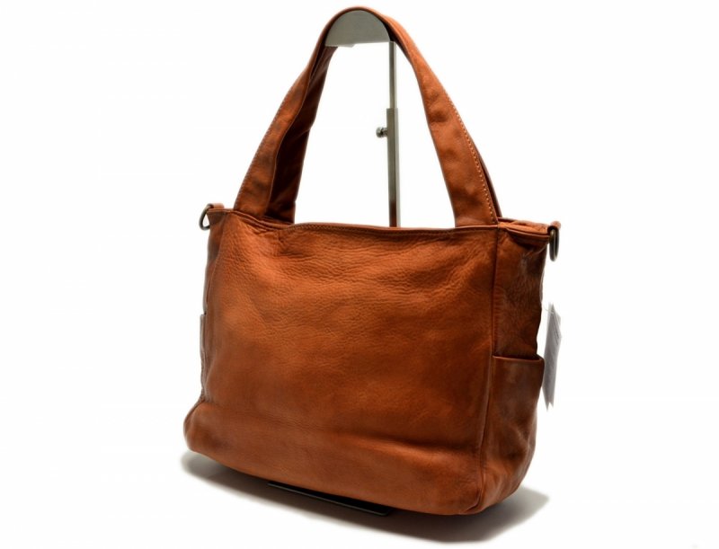 TOREBKA skóra vintage skórzana camel KEIRA brąz