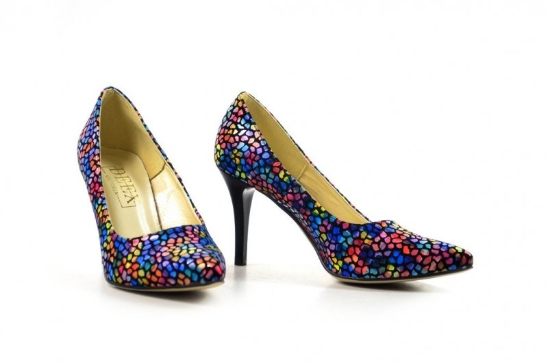 Czółenka 37 szpilki skóra Victoria DEEX 41 marmur kolor