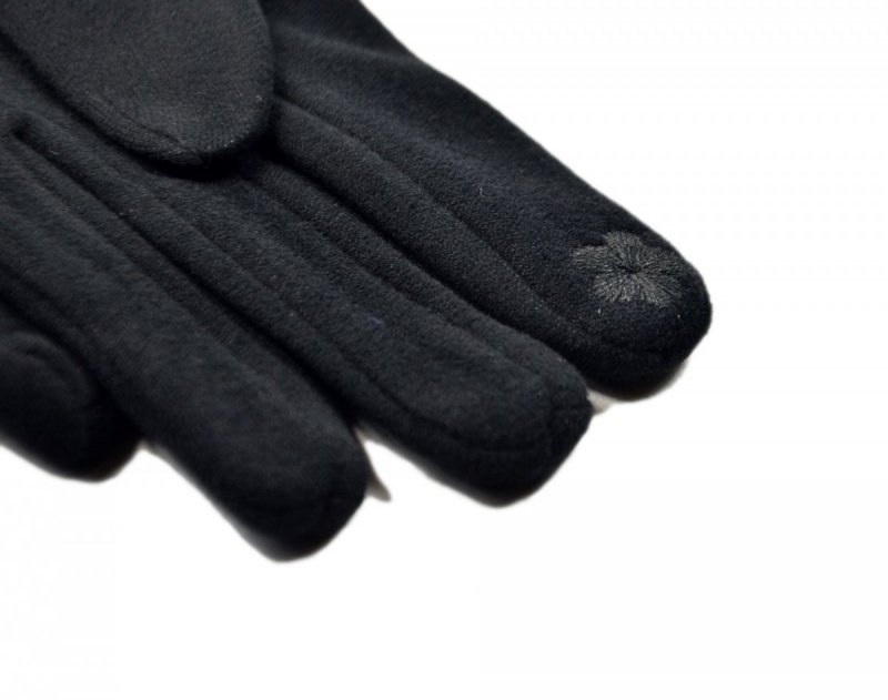 Rękawiczki damskie czarne PRIUS bawełna ciepłe 