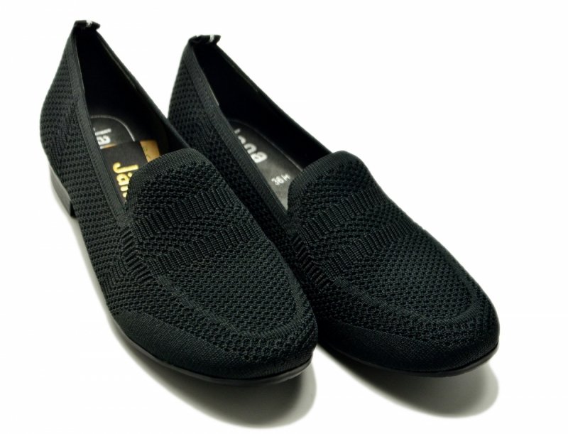 Półbuty mokasyny baleriny 36 JANA 24266 czarne