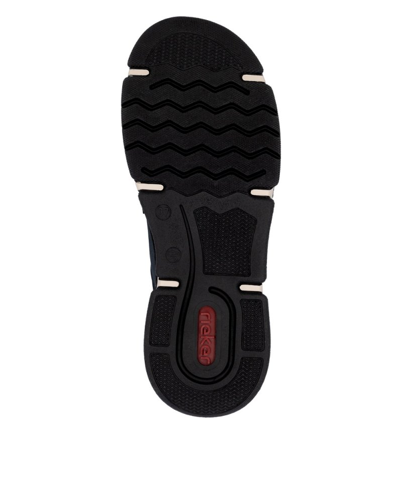 BOTKI sneakersy 37 RIEKER 45963 skóra granatowe damskie półbuty