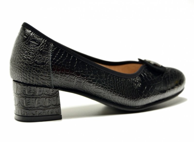 Czółenka czarne 38 skóra POTOCKI 19448 na obcasie skórzane damskie