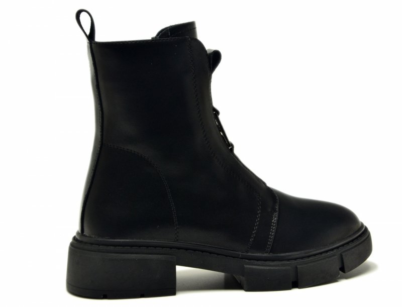 Botki 41 skóra FILIPPO 6524 czarne skórzane damskie 