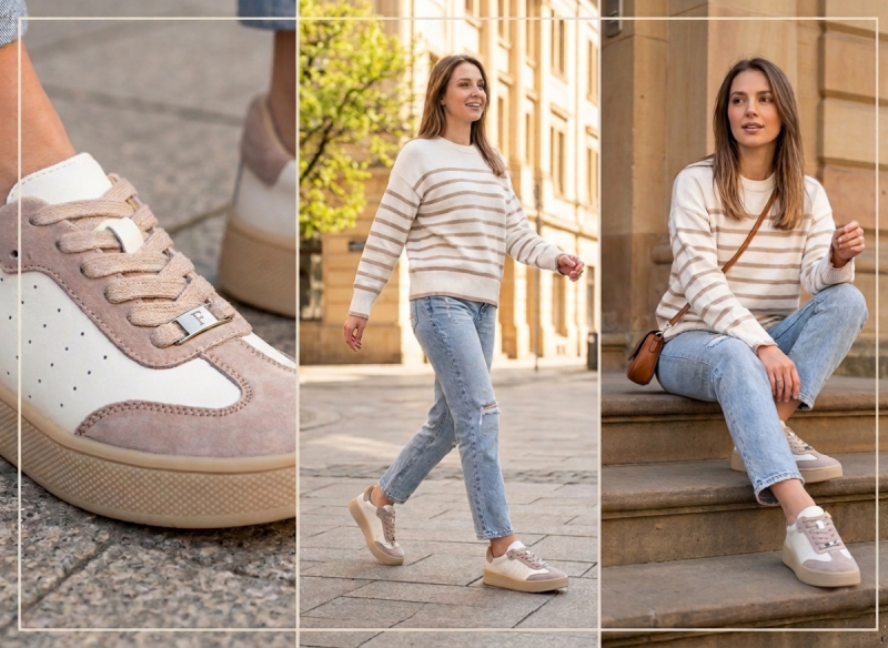 Sneakersy białe 40 skóra FILIPPO 7524 skórzane beżowe półbuty