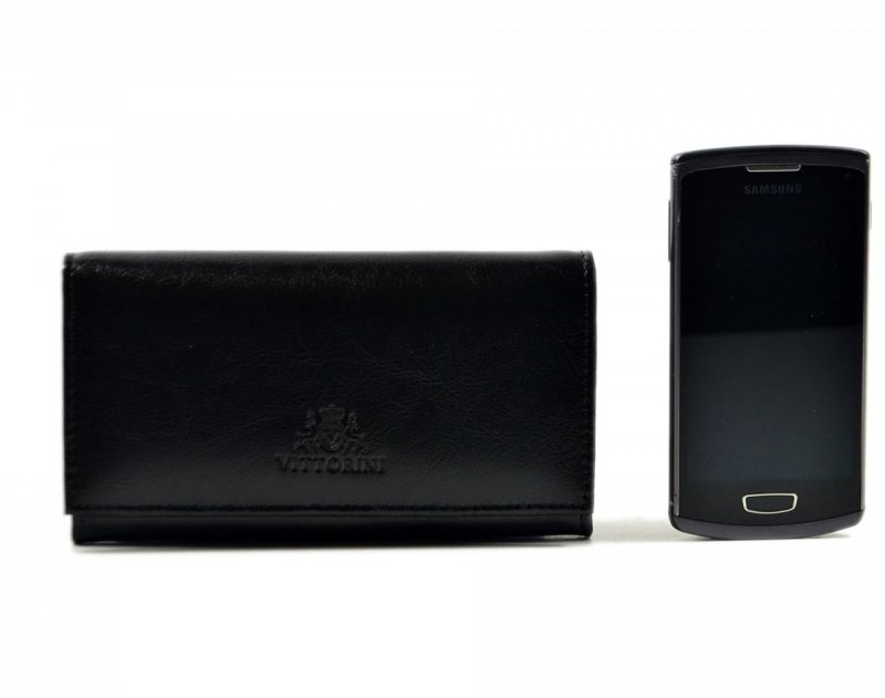 Portfel damski VITTORINI skóra czarny 