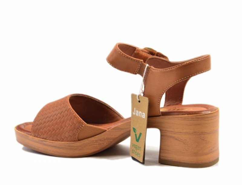 Sandały 39 JANA 28374 sandałki camel na obcasie