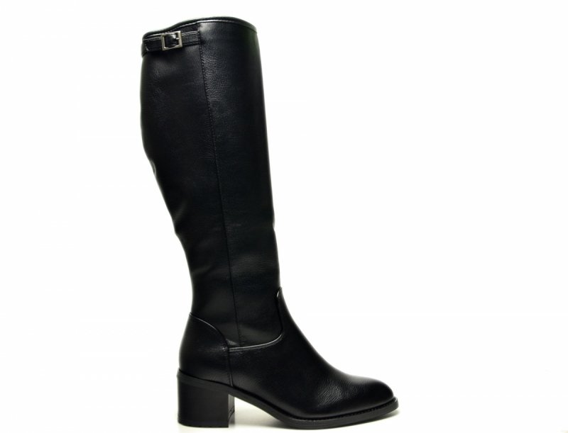 Kozaki 36 VINCEZA 58589 czarne damskie na obcasie