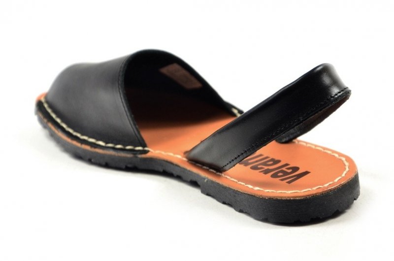 Sandały 36 skórzane VERANO 201 czarne klapki