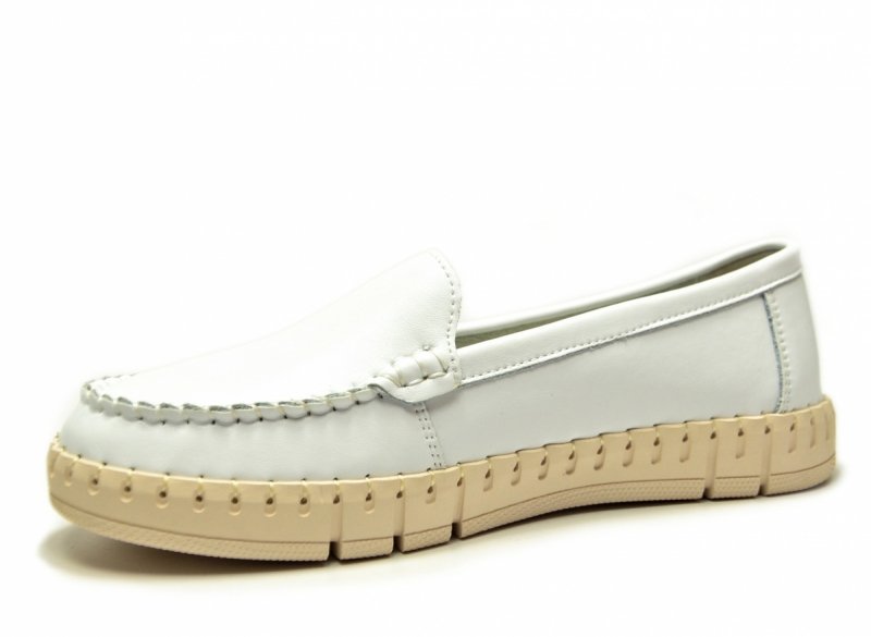 Mokasyny białe 37 skóra półbuty FILIPPO 7527 skórzane 