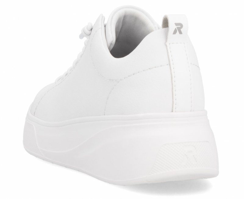 Półbuty sneakersy 40 RIEKER W2301 białe skóra damskie skórzane