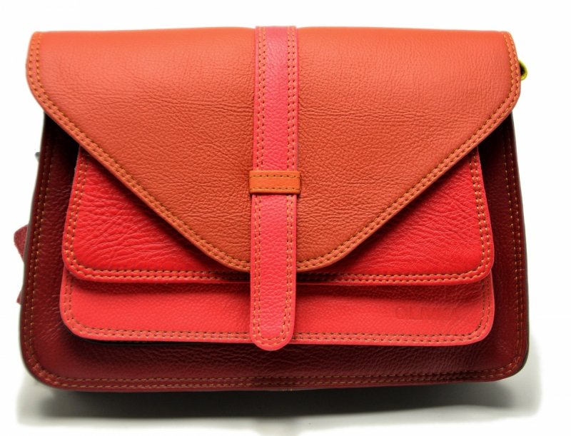 Torebka listonoszka OLIVKA skóra kolorowa skórzana 