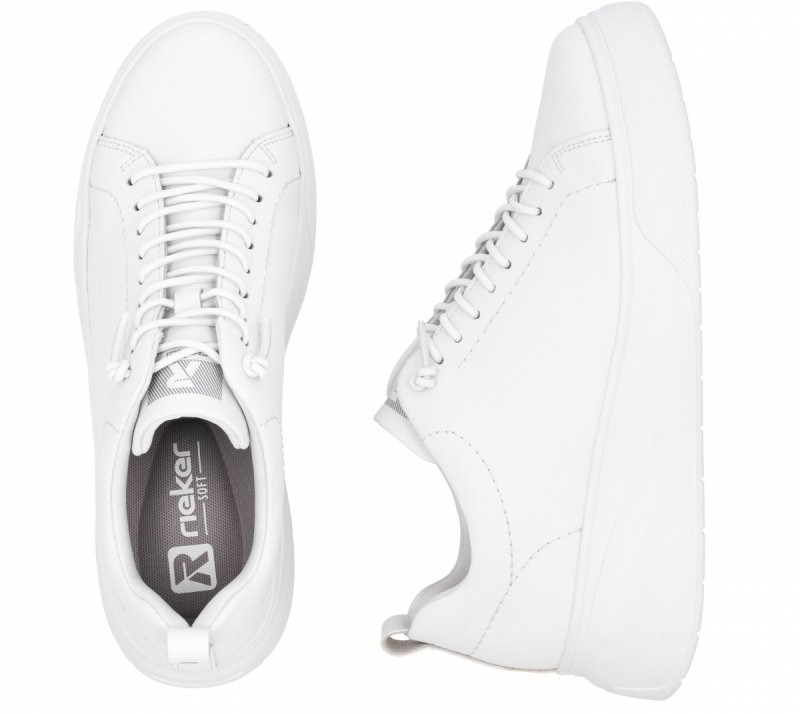 Półbuty sneakersy 40 RIEKER W2301 białe skóra damskie skórzane