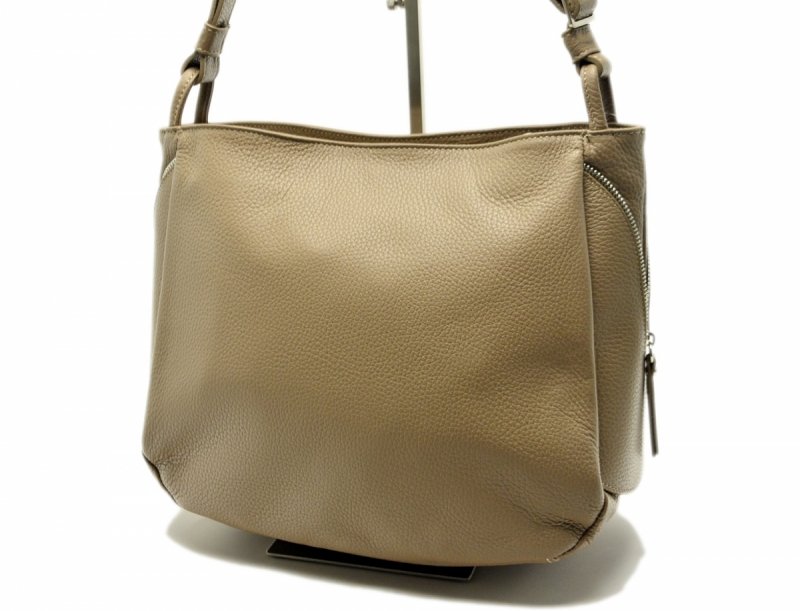 TOREBKA damska skóra MIKO skórzana taupe beżowa