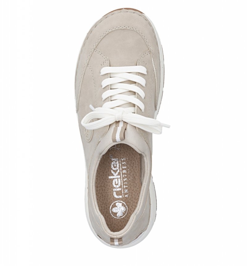 Sneakersy 38 RIEKER 44562 beżowe damskie półbuty beż