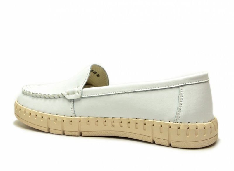 Mokasyny białe 38 skóra półbuty FILIPPO 7527 skórzane 