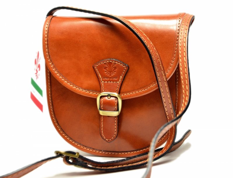 TOREBKA listonoszka skóra camel skórzana GREGORIO