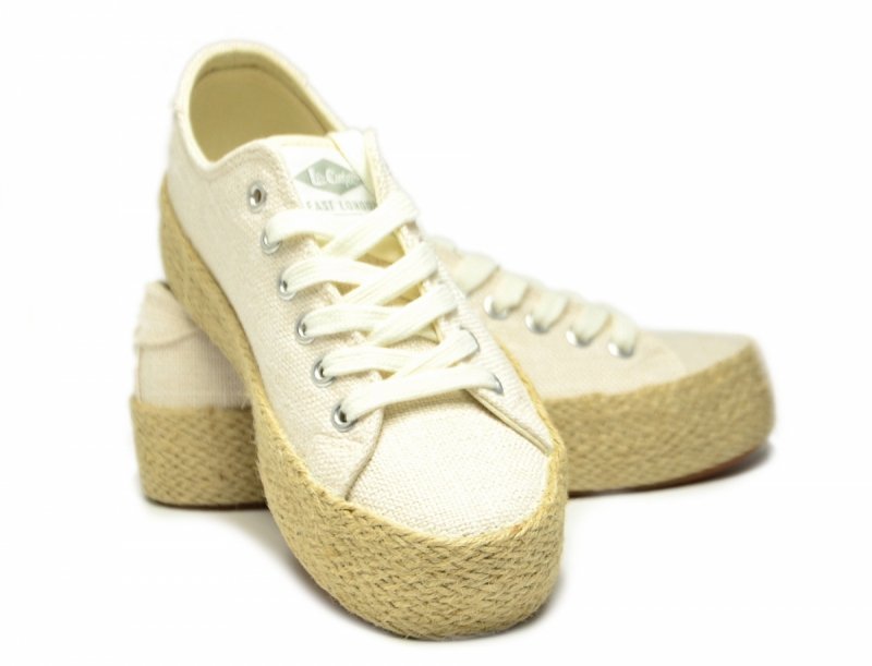 Półbuty espadryle 36 trampki LEE COOPER białe 3284 kremowe