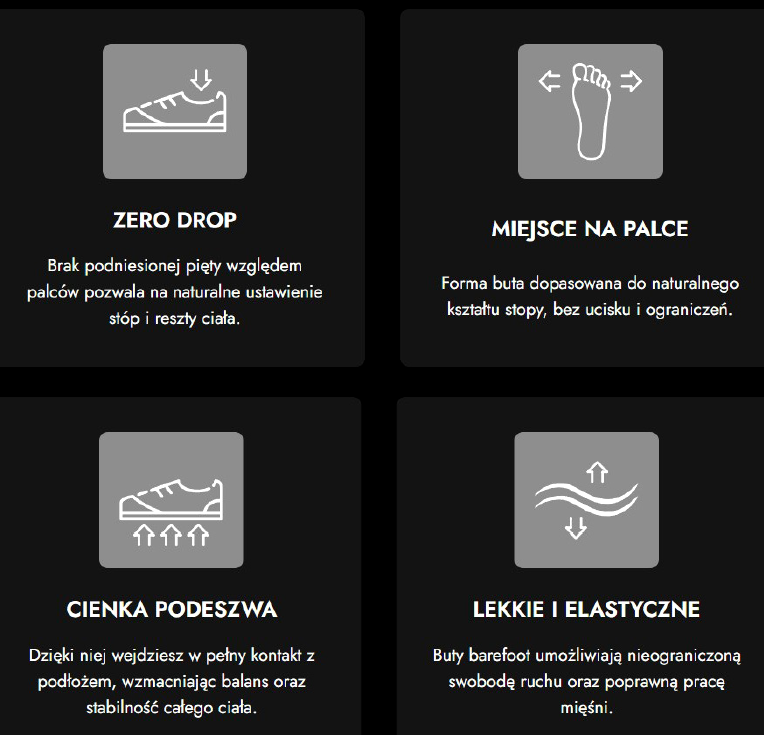 BAREFOOT półbuty 42 damskie czarne sportowe ROCK SPRING