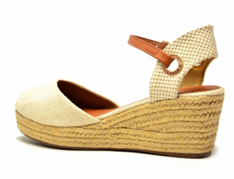 Sandały WRANGLER 36 BELA espadryle beżowe na koturnie