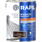 Radach 5L BRĄZ-OWY Czekoladowy RAL8017 PÓŁMAT farba na dach Rafil ocynk stal aluminium 