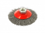 Szczotka druciana tarczowa boczna 100mm drut falowany prosty gwint M14 GEKO