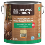 Drewnochron 2w1 Lakierobejca BEZBARWNY 2,5L do drewna szybkoschnąca wodna wewnętrzna zewnętrzna podbitki altanki