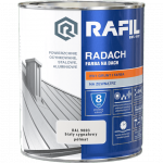 Radach 0,75L Biały Sygnałowy RAL9003 PÓŁMAT farba na dach Rafil  ocynk stal aluminium 