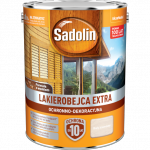 Sadolin Extra lakierobejca 5L BIAŁY KREMOWY 99 PÓŁMAT do drewna fasad domków okien drzwi