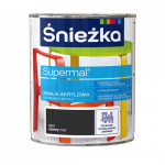 Śnieżka Emalia Akrylowa 0,8L CZARNY A501 MAT Farba czarna Supermal wodna szybkoschnąca