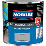 Nobiles olejna 0,25L SZARY JASNY RAL7001 Ftalonal farba olejno-ftalowa drewna metalu betonu emalia
