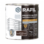 Rafil Na Rdzę 2,5L BRĄZ-OWY RAL8017 PÓŁMAT farba szybkoschnąca brązowa antykorozyjna gruntoemalia do stali żeliwa