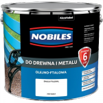 Nobiles olejna 10L BIAŁY MAT biała Ftalonal farba olejno-ftalowa drewna metalu betonu emalia