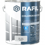 Rafil Chlorokauczuk 10L Szary Jasny RAL7035 szara farba metalu betonu emalia chlorokauczukowa