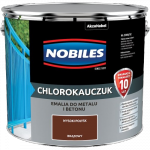 Chlorokauczuk 10L BRĄZ-OWY Nobiles farba metalu betonu emalia brązowa stali żeliwa