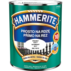 Hammerite Na Rdzę 0,7L BIAŁY RAL9010 PÓŁMAT hamerite farba szybkoschnąca antykorozyjna gruntoemalia biała