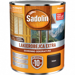 Sadolin Extra lakierobejca 0,75L HEBAN 5 PÓŁMAT do drewna fasad domków okien drzwi