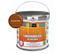 Colorit Lakierobejca Drewna 2,5L KASZTAN szybkoschnąca satynowa farba do
